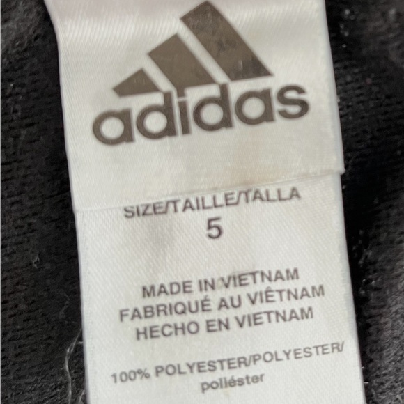 Adidas Girls Size 5 Black & Pink Full Zip Track Jacket - Picture 5 of 5